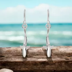 STERLING SILVER Shark Drop EARRINGS