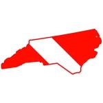 STICKER NC Dive Flag Decal