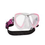 Synergy Mini Mask w/ Comfort Strap -Pink/Silver - Clear Skirt