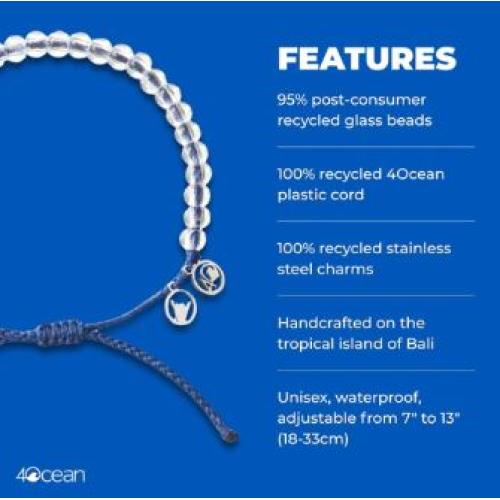Signature Blue Beaded Bracelet - Blue - 4Ocean