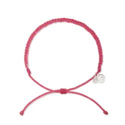 Classic Braided Anklet - Pink & Coral Multi