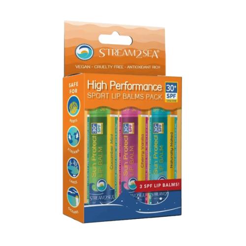 Sun Protect Lip Balm - 3 Pack (Naked, Cherry, Cucumber)