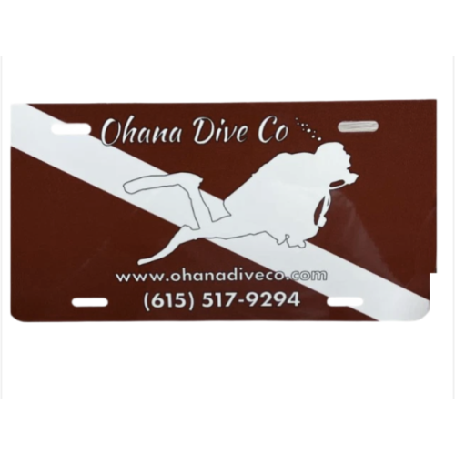 Ohana Licence Plate - White