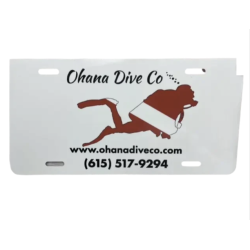 Ohana Licence Plate - White