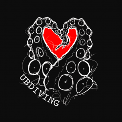 I HEART UB DIVING STICKER