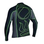 HYDROSKIN MENS L/S TOP BLACK/GREEN XXLARGE