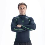HYDROSKIN MENS L/S TOP BLACK/GREEN XXLARGE