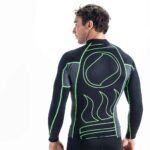 HYDROSKIN MENS L/S TOP BLACK/GREEN XXLARGE