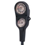 PRESSURE GAUGE AND DEPTH COMBO WITH BRASS HOUSING AND TEMP GAUGE