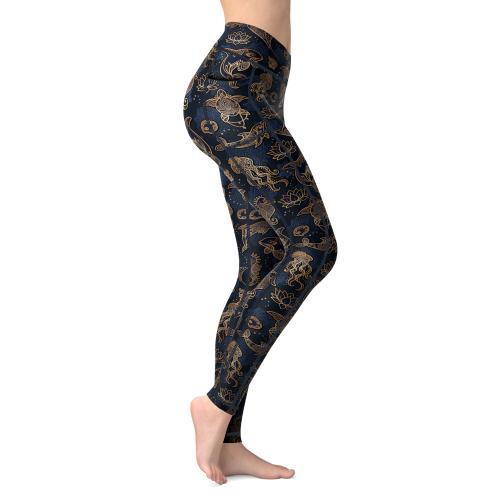 WOMENS LEGGINGS OCEAN MANDALA L