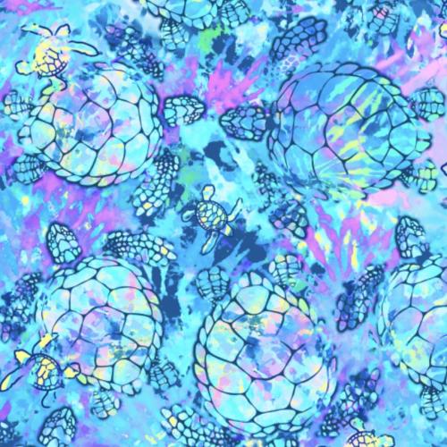 WOMENS LEGGINGS TURTLE TIE DYE L