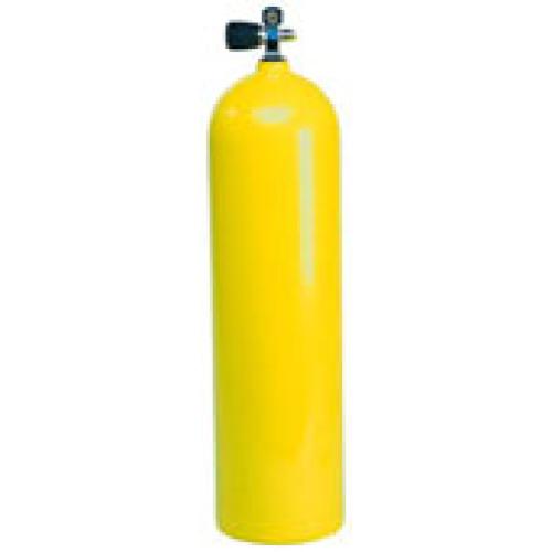 80 Cubic Foot Tank w/ K-Valve  -  Aluminum  Yellow