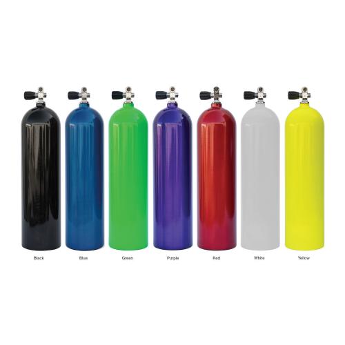 80 Cubic Foot Tank w/ K-Valve  -  Aluminum  Yellow