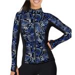 WOMENS ZIP RASH GUARDS ANGELFISH HYPNOSIS SM