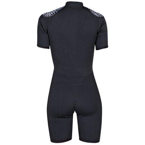 3MM THERMAXX  SZ 12 SS FRONT ZIP SHORTY, BLACK/LAVENDER