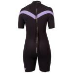 3MM THERMOPRENE SZ 10 BACK ZIP SHORTY, BLACK/LAVENDER