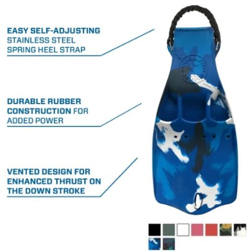 Jet Fin Blue Camo - LG