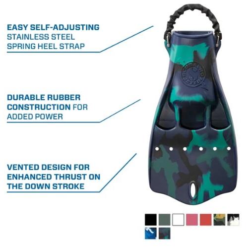 Jet Fin Dark Blue Camo - 2XL