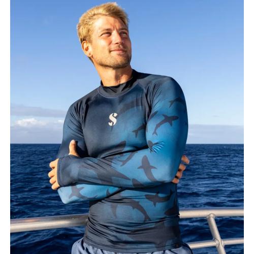 T-Flex Shark Mens, Long Sleeve (UPF50) - SM