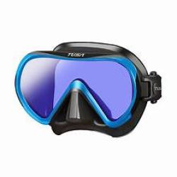 INO PRO MASK, BLACK SILICONE, FISH TAIL BLUE
