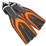 OPEN HEEL FIN STYLE SLING STRAP ORANGE XS/S
