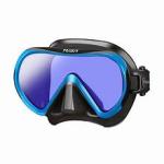 INO PRO MASK, BLACK SILICONE, FISH TAIL BLUE