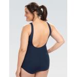 Aquashape Women's Navy And Royal Color Block Moderate Ruched Fron