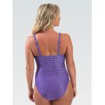 DOLFIN PATCHWORK MODERATE SQUARE NECK SWIMSUIT