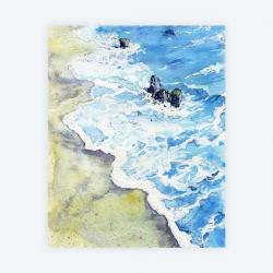 Walk on the Beach Art Print
