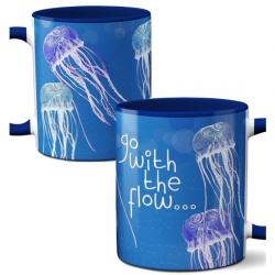 Jellyfish Flow Blue Mug