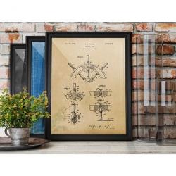 Ship Steering Wheel 1944 Patent Art Print