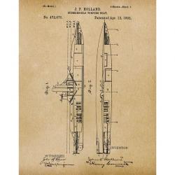 Submarine 1892 Patent Art Print