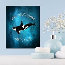 Where there's a whale there's a way wall hanging