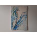 Nautical Seahorse Blue Fluid Ocean Water Wall Plaque Art
