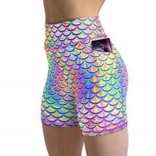 Spacefish Army Eco-Friendly Psychedelic Mermaid Shorts