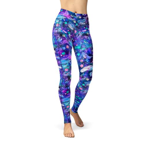 Spacefish Army Eco-Friendly Cosmic Whale Contour Legging