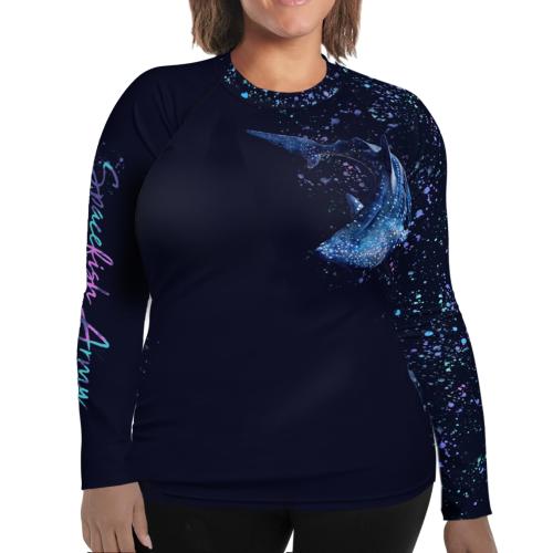 Spacefish Army Plus Size Whaleshark Wonderland Rashguard