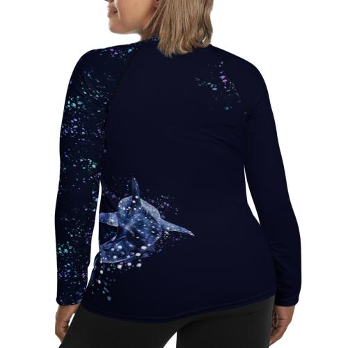 Spacefish Army Plus Size Whaleshark Wonderland Rashguard