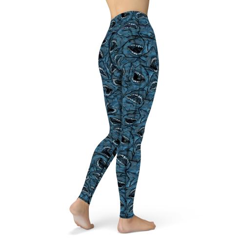 Spacefish Army Eco-Friendly Shark Camo Contour Legging