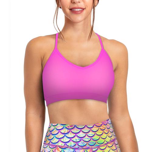 Spacefish Army Eco-Friendly Sunset Pink Bikini Sports Bra Hybrid
