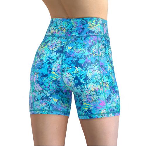 Spacefish Army Eco-Friendly Turtle Tie Dye Shorts