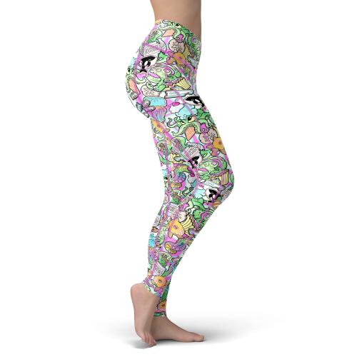 Spacefish Army Eco-friendly Candy Octopus Contour Legging