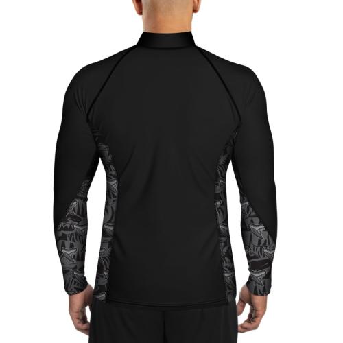 Spacefish Army MENS Eco-friendly Full Zip Up Tiger Shark Rashguard