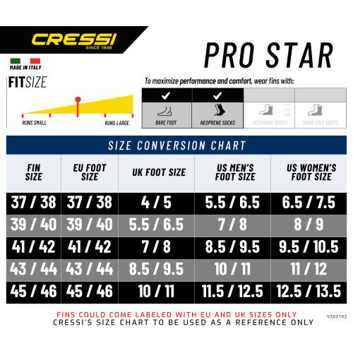 Cressi Pro Star Full Foot Fin