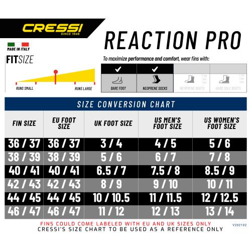 Cressi Reaction Pro Full Foot Fin