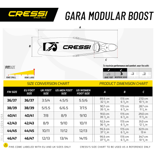 Cressi Gara Modular Turbo Boost Fin