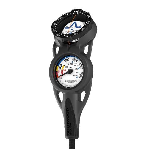 Sherwood 2 Gauge Analog Console - Compass and Pressure Gauge
