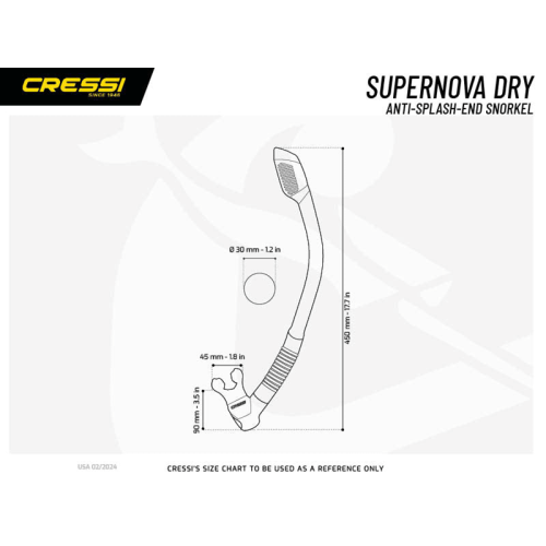 Cressi Supernova Dry Snorkel