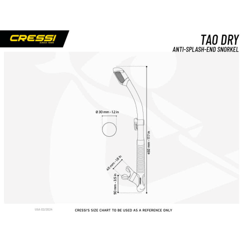 Cressi Tao Dry Snorkel