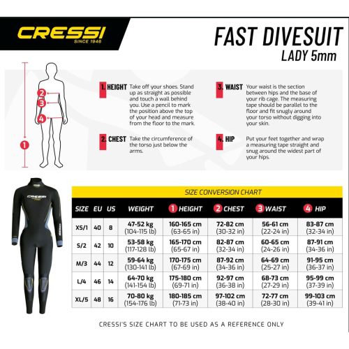Cressi Fast 5mm Ladies Wetsuit